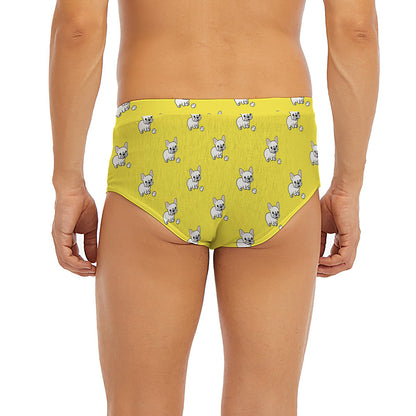 French Bulldog Puppy With Baseball Print Men's Briefs