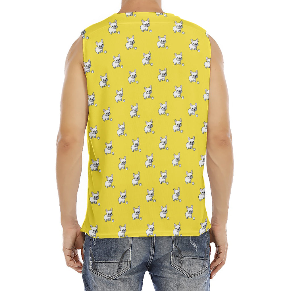French Bulldog Puppy With Baseball Print Men's Fitness Tank Top