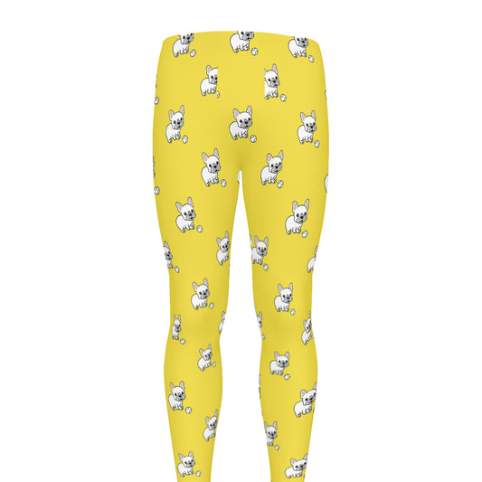 French Bulldog Puppy With Baseball Print Men's leggings