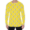 French Bulldog Puppy With Baseball Print Men's Long Sleeve T-Shirt