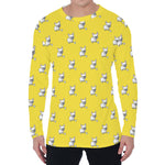 French Bulldog Puppy With Baseball Print Men's Long Sleeve T-Shirt