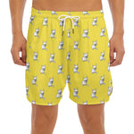French Bulldog Puppy With Baseball Print Men's Split Running Shorts