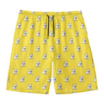 French Bulldog Puppy With Baseball Print Men's Swim Trunks