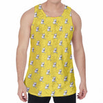 French Bulldog Puppy With Baseball Print Men's Velvet Tank Top