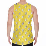 French Bulldog Puppy With Baseball Print Men's Velvet Tank Top