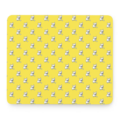 French Bulldog Puppy With Baseball Print Mouse Pad