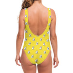 French Bulldog Puppy With Baseball Print One Piece Swimsuit