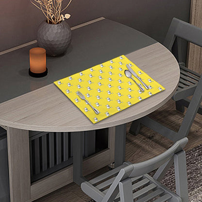 French Bulldog Puppy With Baseball Print Placemat