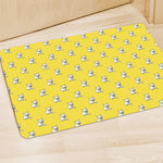 French Bulldog Puppy With Baseball Print Polyester Doormat