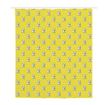 French Bulldog Puppy With Baseball Print Polyester Shower Curtain