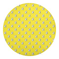 French Bulldog Puppy With Baseball Print Round Blanket