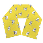 French Bulldog Puppy With Baseball Print Scarf