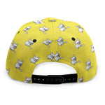 French Bulldog Puppy With Baseball Print Snapback Cap