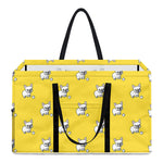 French Bulldog Puppy With Baseball Print Utility Tote Bag