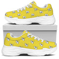 French Bulldog Puppy With Baseball Print White Chunky Shoes