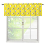 French Bulldog Puppy With Baseball Print Window Valance