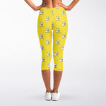 French Bulldog Puppy With Baseball Print Women's Capri Leggings