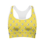 French Bulldog Puppy With Baseball Print Women's Sports Bra