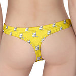 French Bulldog Puppy With Baseball Print Women's Thong