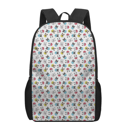 French Bulldog Reading Book Print 17 Inch Backpack