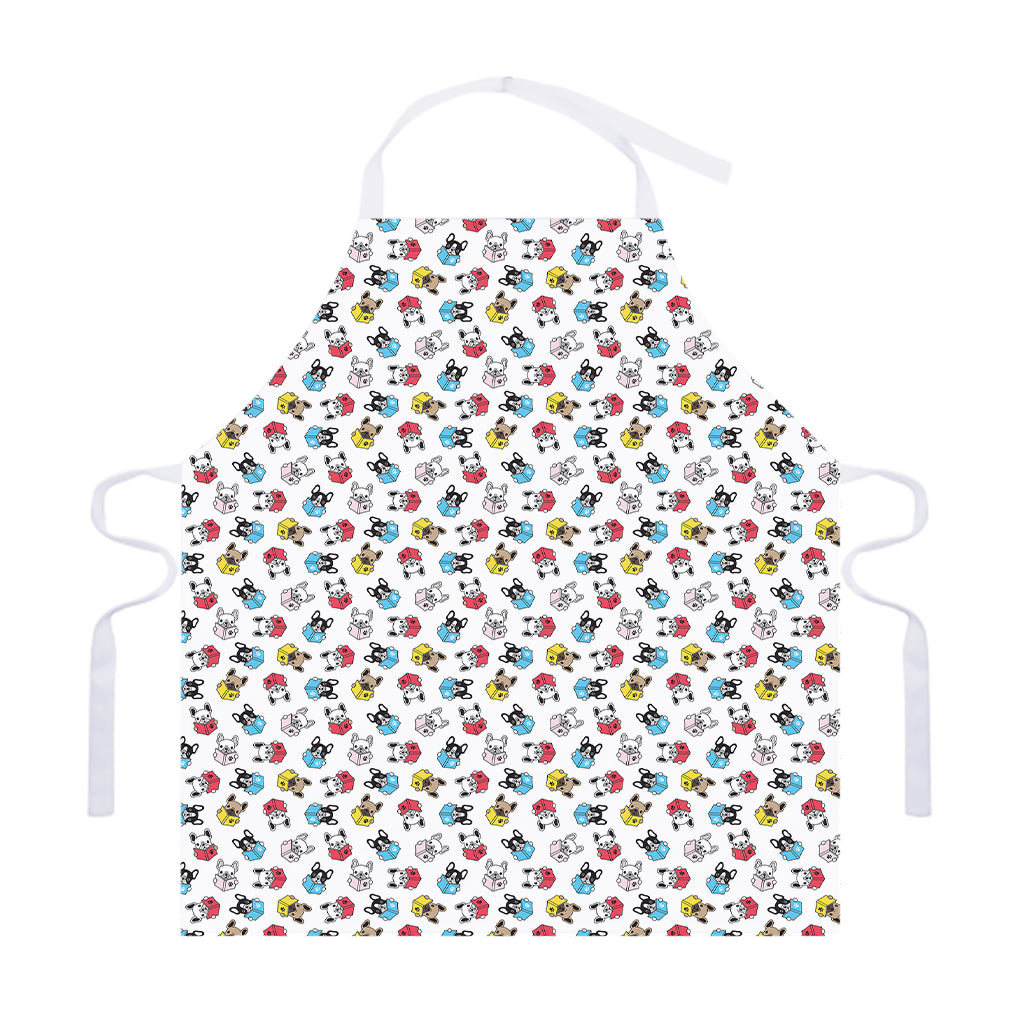 French Bulldog Reading Book Print Adjustable Apron