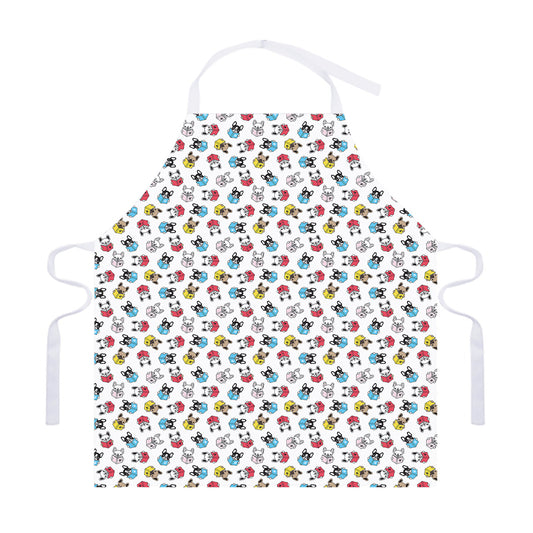 French Bulldog Reading Book Print Adjustable Apron