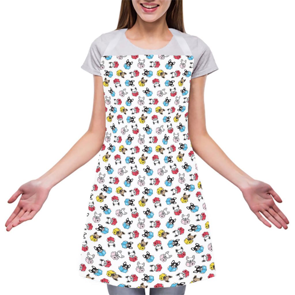 French Bulldog Reading Book Print Adjustable Apron