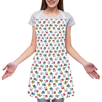 French Bulldog Reading Book Print Adjustable Apron