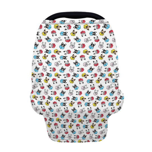 French Bulldog Reading Book Print Baby Seat Cover