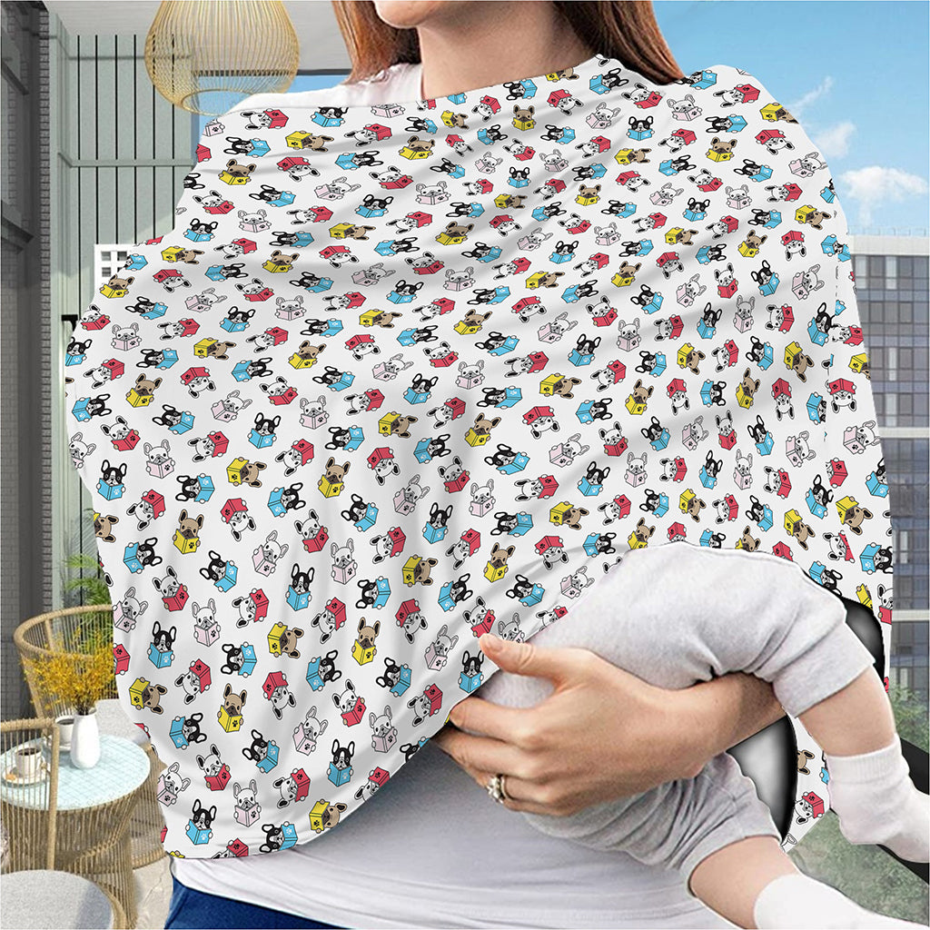 French Bulldog Reading Book Print Baby Seat Cover