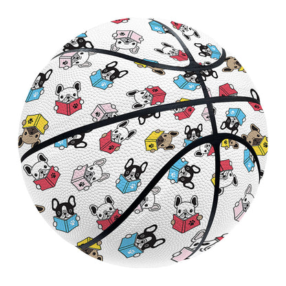 French Bulldog Reading Book Print Basketball