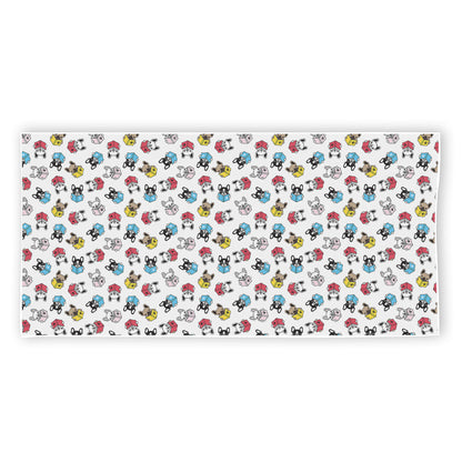 French Bulldog Reading Book Print Beach Towel