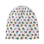 French Bulldog Reading Book Print Beanie