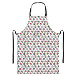 French Bulldog Reading Book Print Bib Apron With Pocket
