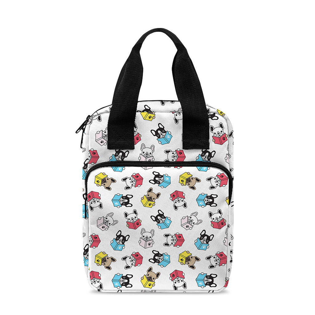 French Bulldog Reading Book Print Bible Tote Bag