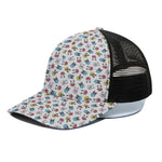 French Bulldog Reading Book Print Black Mesh Trucker Cap