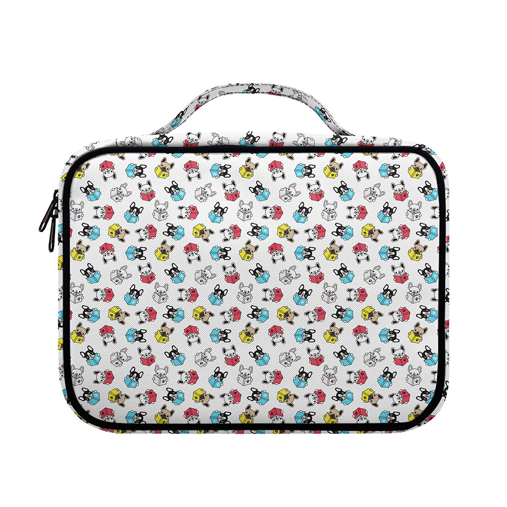 French Bulldog Reading Book Print Briefcase Bible Bag