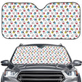 French Bulldog Reading Book Print Car Windshield Sun Shade