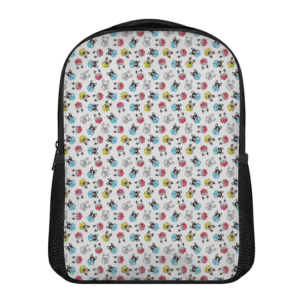 French Bulldog Reading Book Print Casual Backpack
