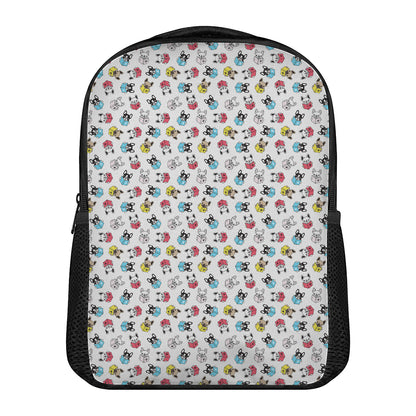 French Bulldog Reading Book Print Casual Backpack