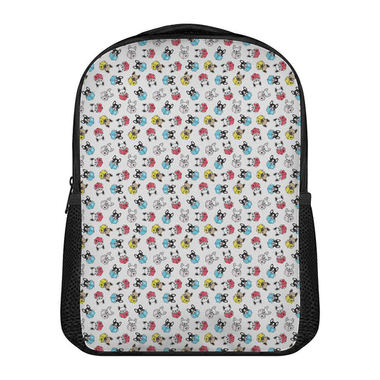 French Bulldog Reading Book Print Casual Backpack