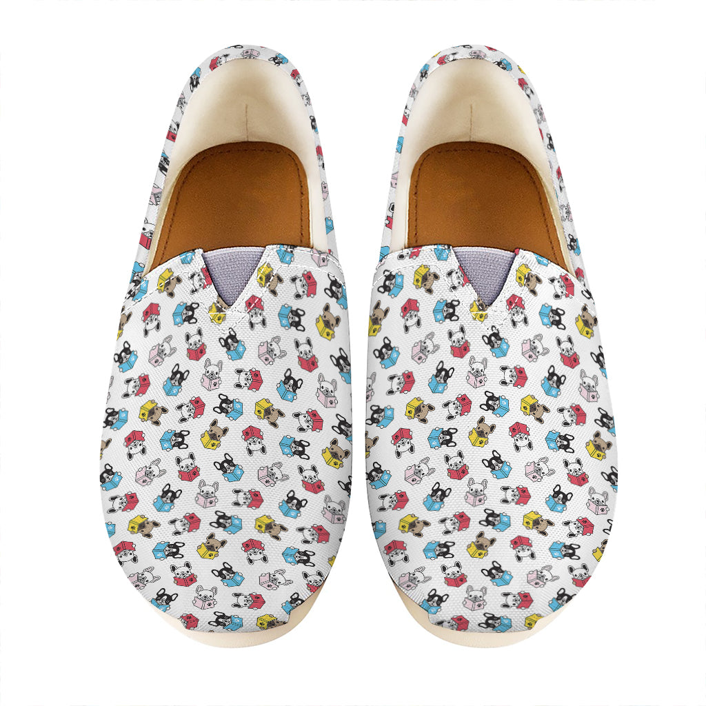 French Bulldog Reading Book Print Casual Shoes