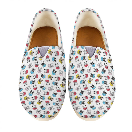 French Bulldog Reading Book Print Casual Shoes