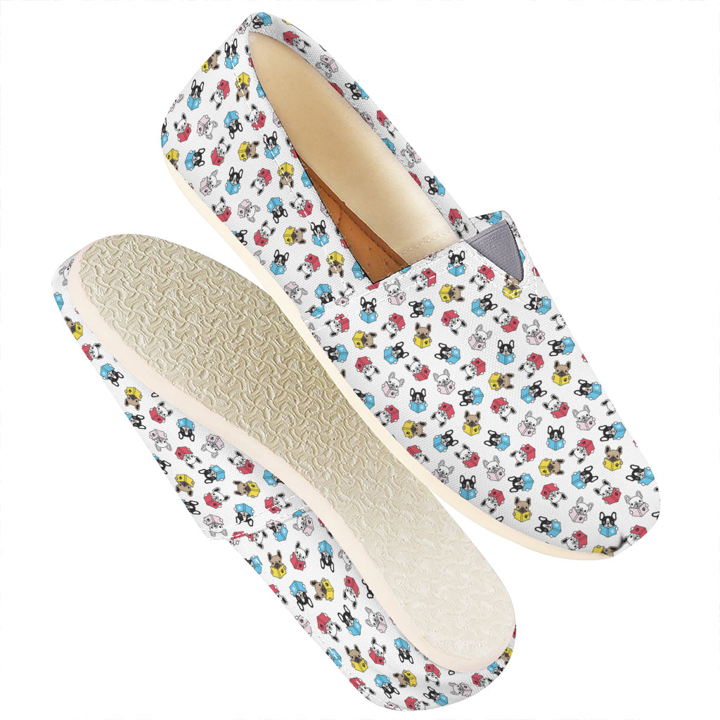 French Bulldog Reading Book Print Casual Shoes