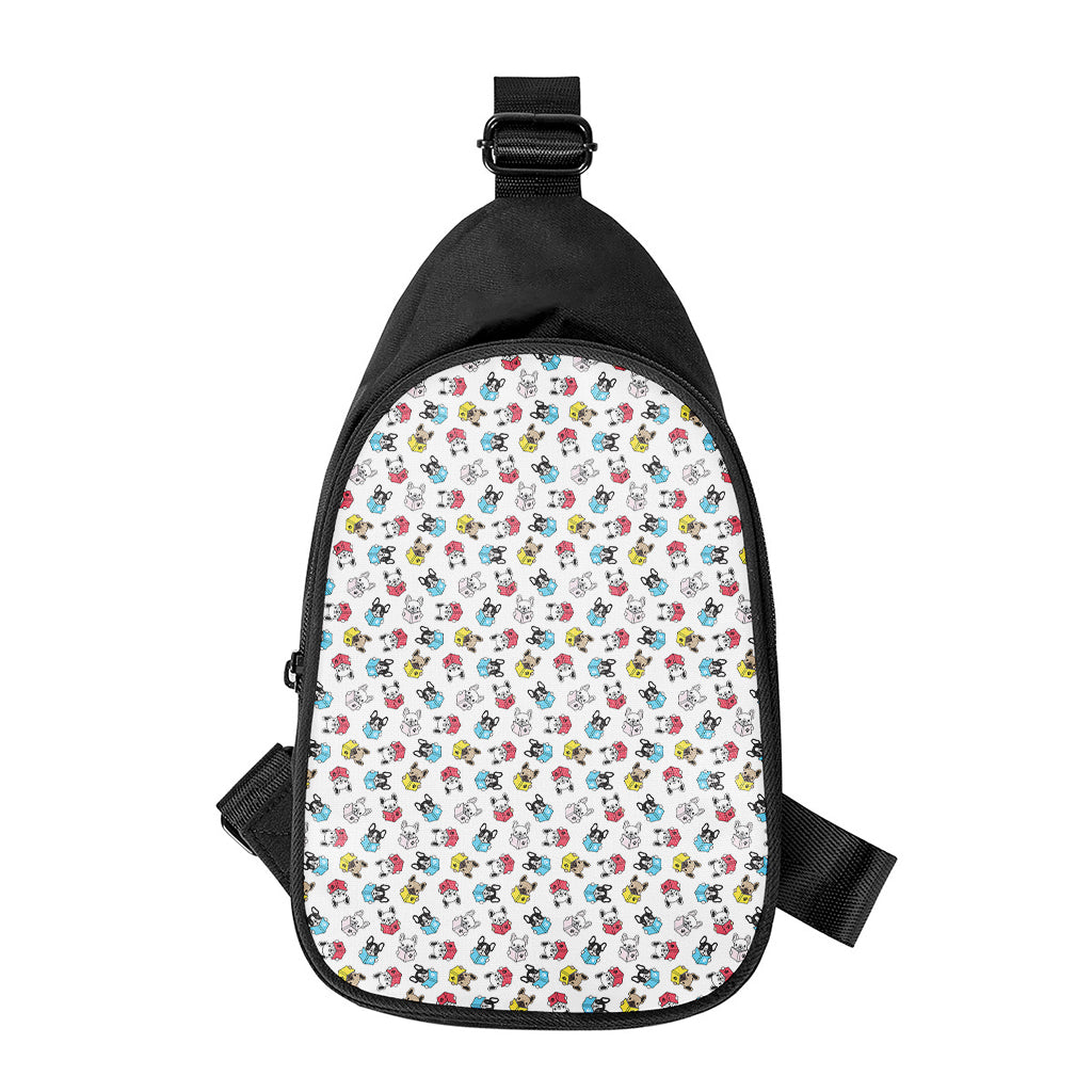 French Bulldog Reading Book Print Chest Bag