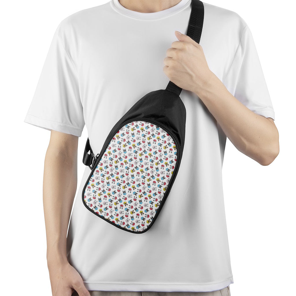 French Bulldog Reading Book Print Chest Bag