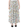 French Bulldog Reading Book Print Chiffon Maxi Skirt