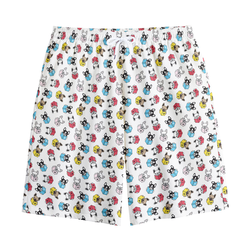 French Bulldog Reading Book Print Cotton Shorts