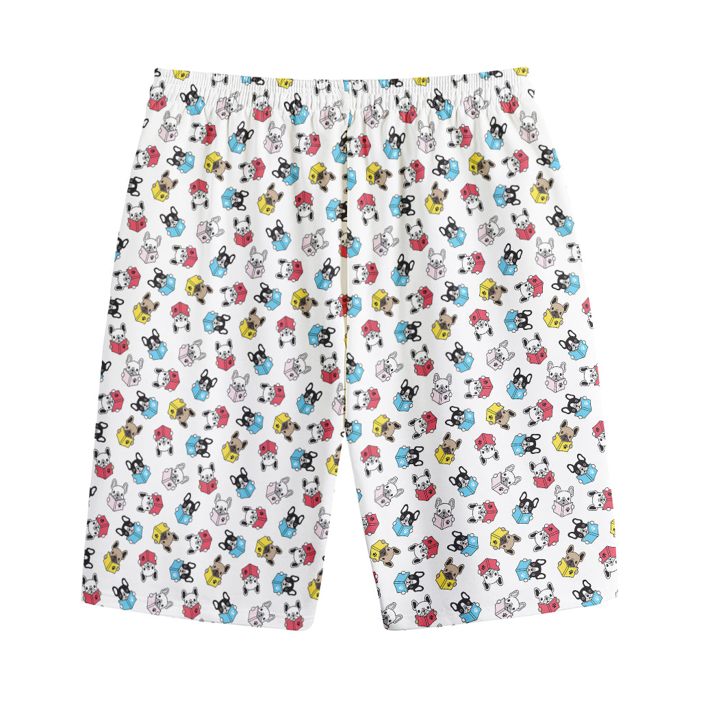 French Bulldog Reading Book Print Cotton Shorts