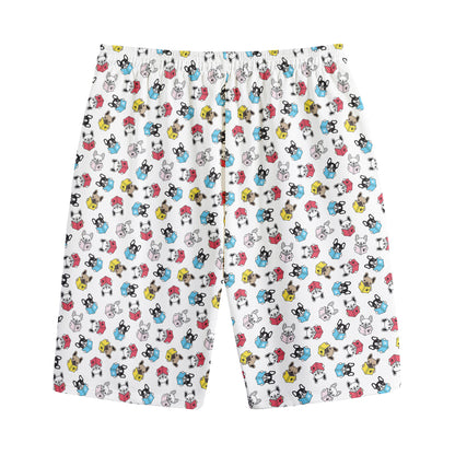 French Bulldog Reading Book Print Cotton Shorts